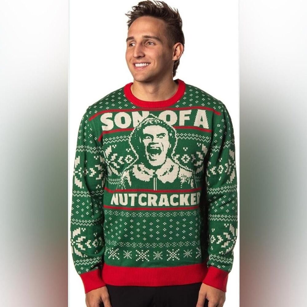 ELF Son of a Nutcracker Men's Christmas Sweater